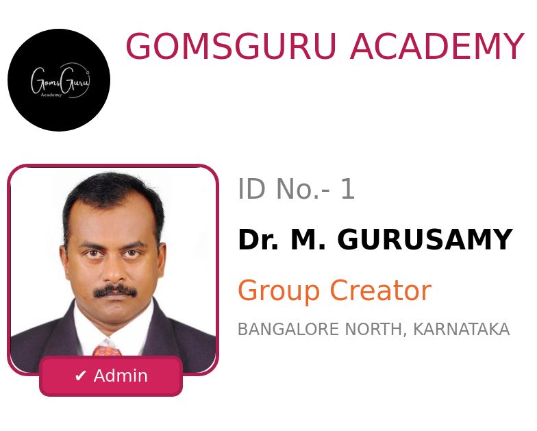 Dr. M. GURUSAMY